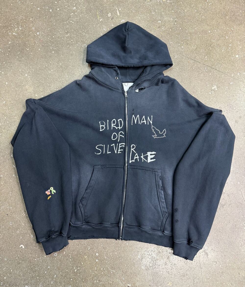 Paly Birdman Of Silver Lake Navy Zip Up Hoodie